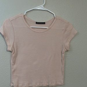 brandy melville striped baby tee